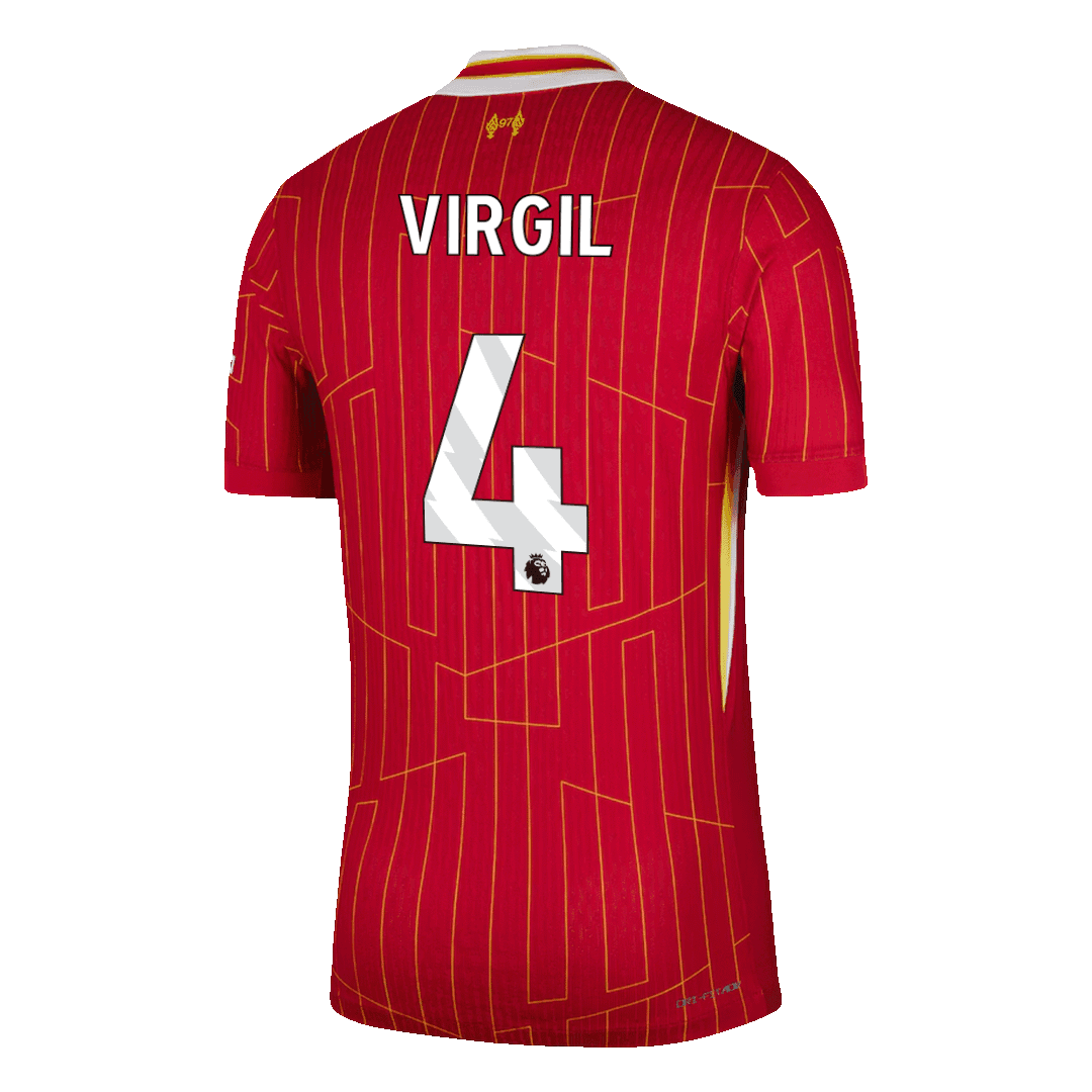 Authentic VIRGIL #4 Liverpool Home Football Shirt 2024/25