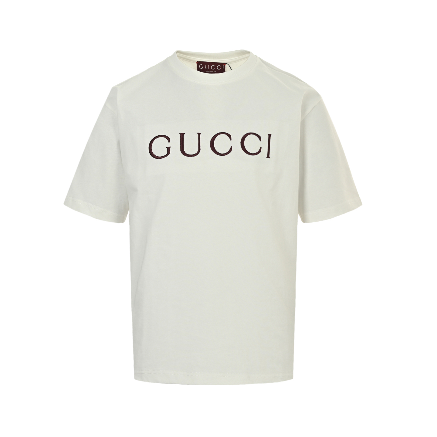 Gucci 25ss simple letter embroidered short sleeve