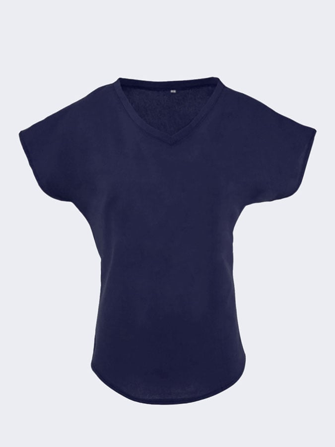 Solid Color Cotton And Linen T-Shirt