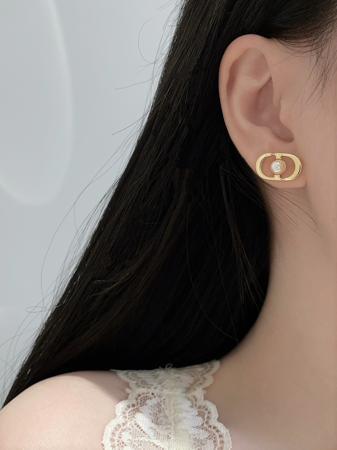 Dior CD Pearl Earrings