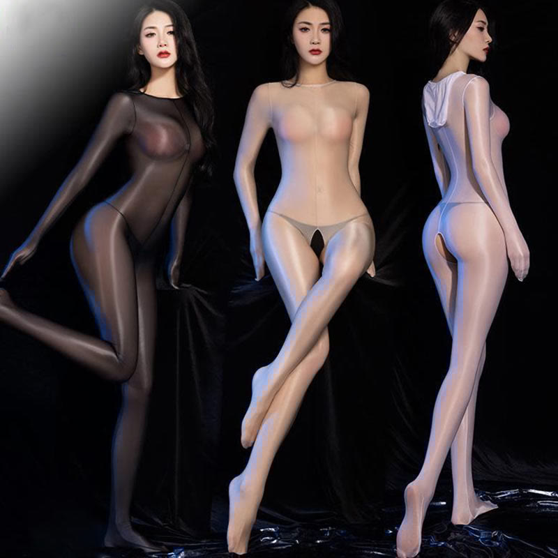 Sexy One-Piece See-through Hooded Jumpsuit Lingerie
