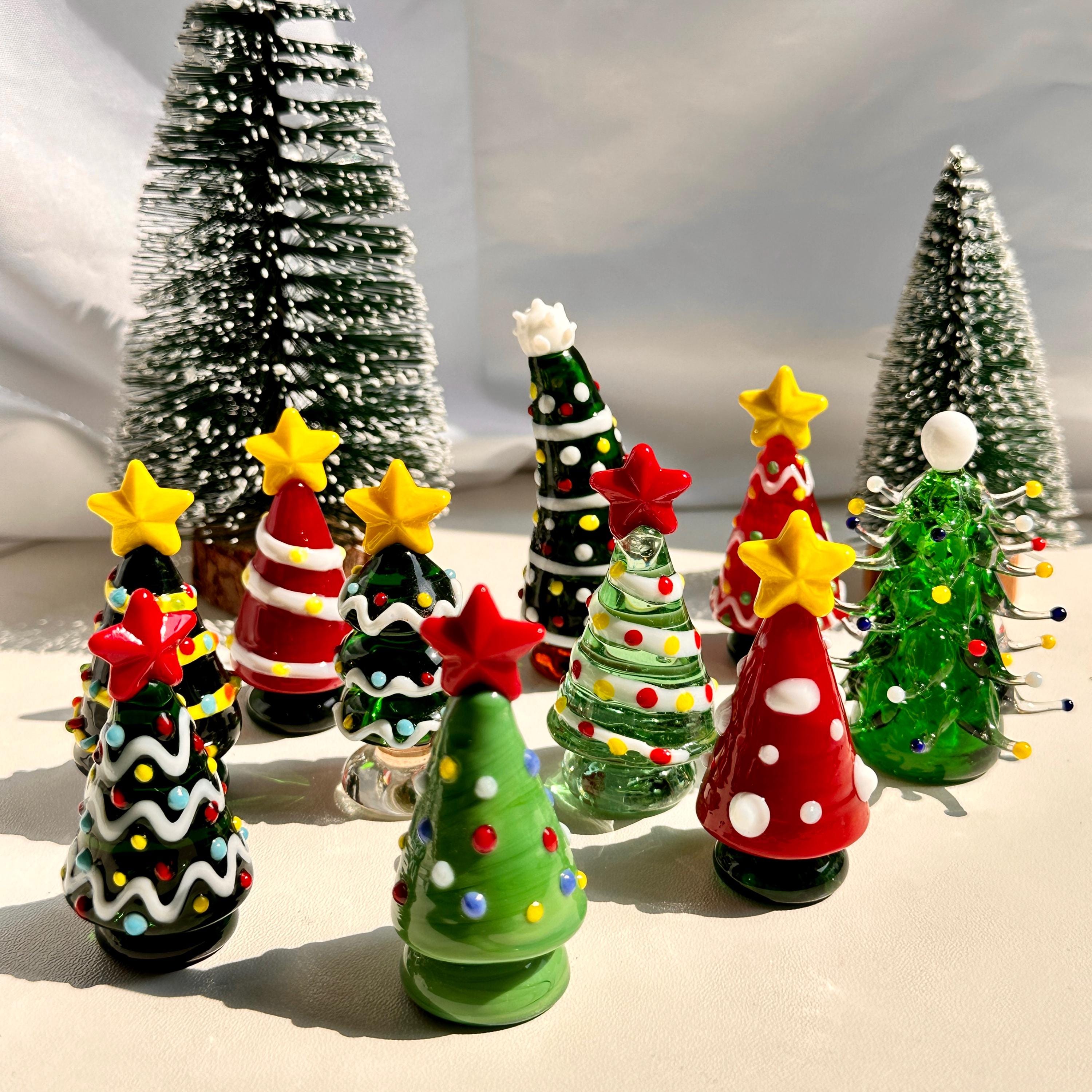 🎄Early Christmas Sale 49% OFF🎄Handmade Lampwork Glass Mini Christmas Trees