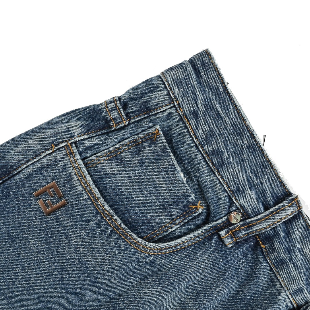 Fendi 24ss Metal FF Denim Pants