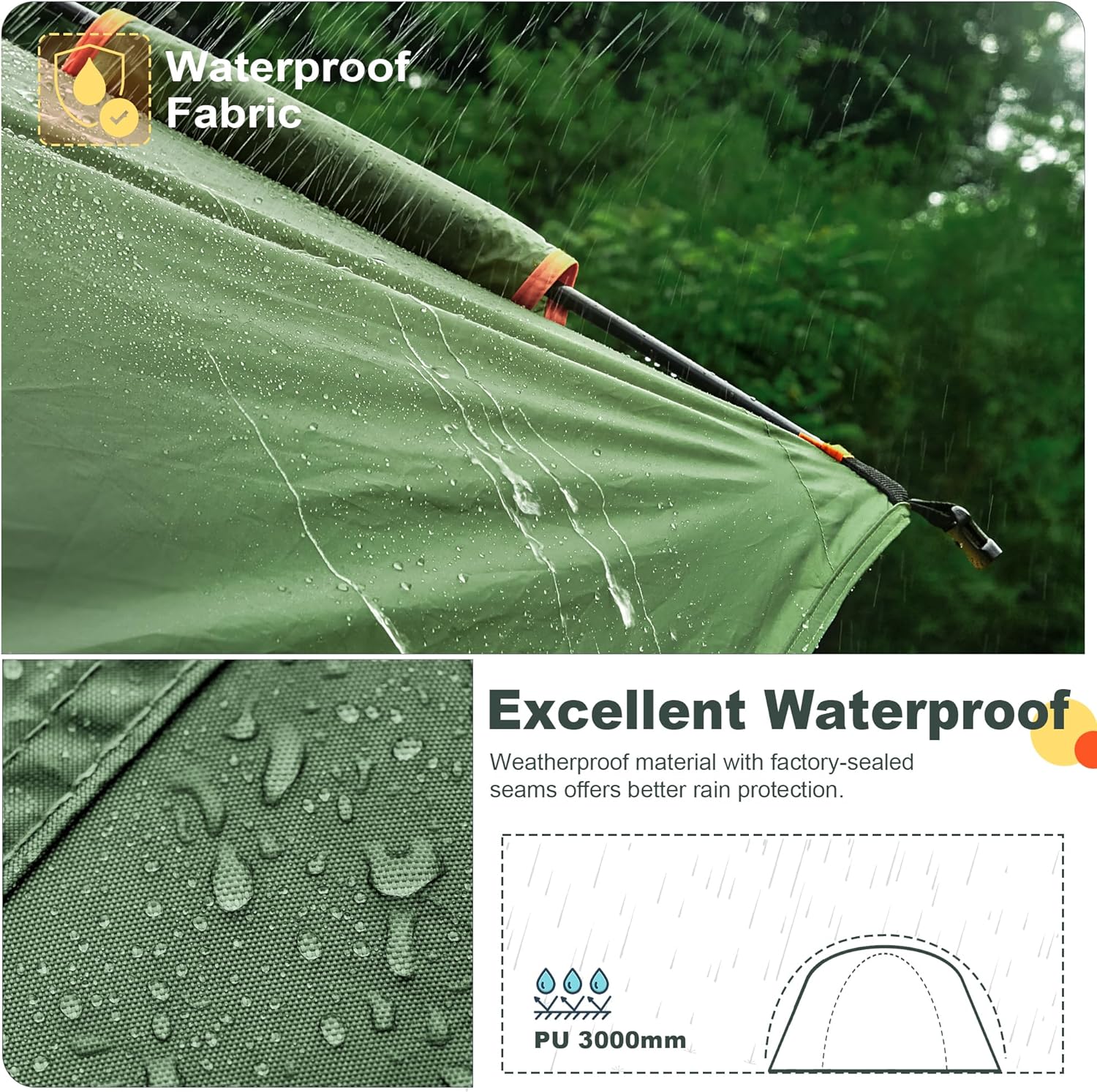 GoHimal SUV Tent for Camping Waterproof PU3000mm Spacious Double Layer Design