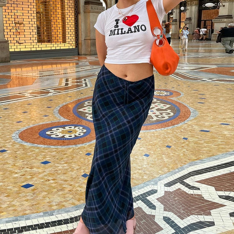 So Long 90s Punk Plaid Skirt