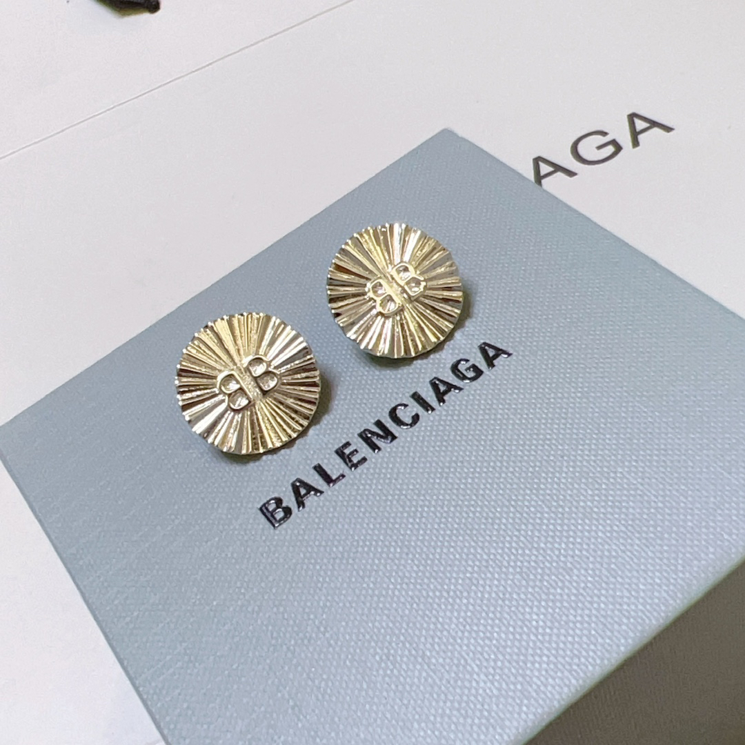 Balenciaga simple floral earrings