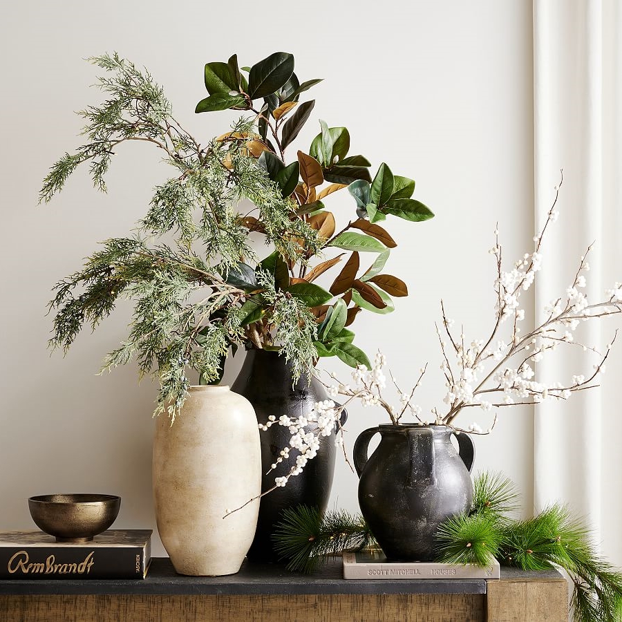 🔥CHRISTMAS ON SALE🔥Faux Lit Juniper Berry Branch