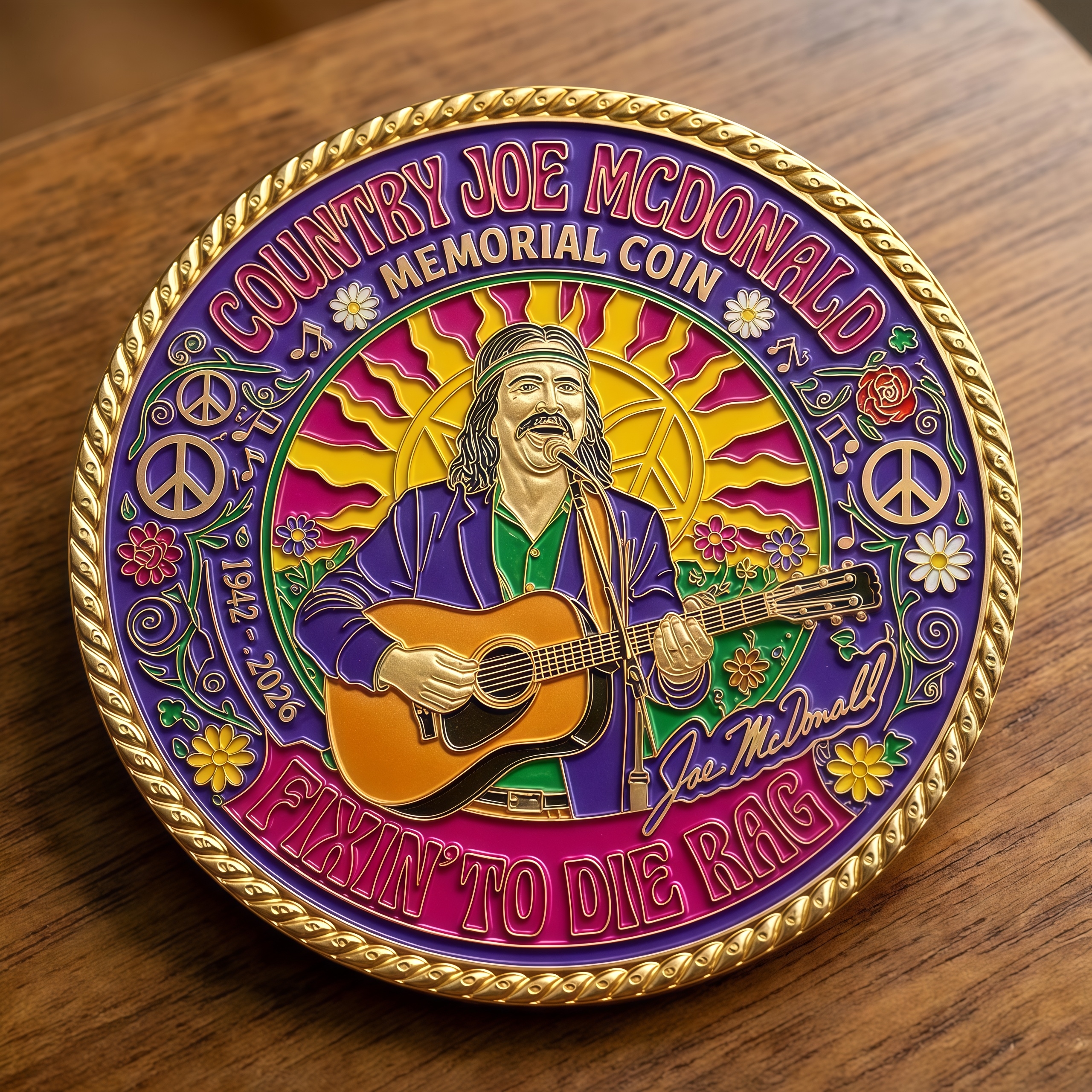 Country Joe McDonald Memorial Coin