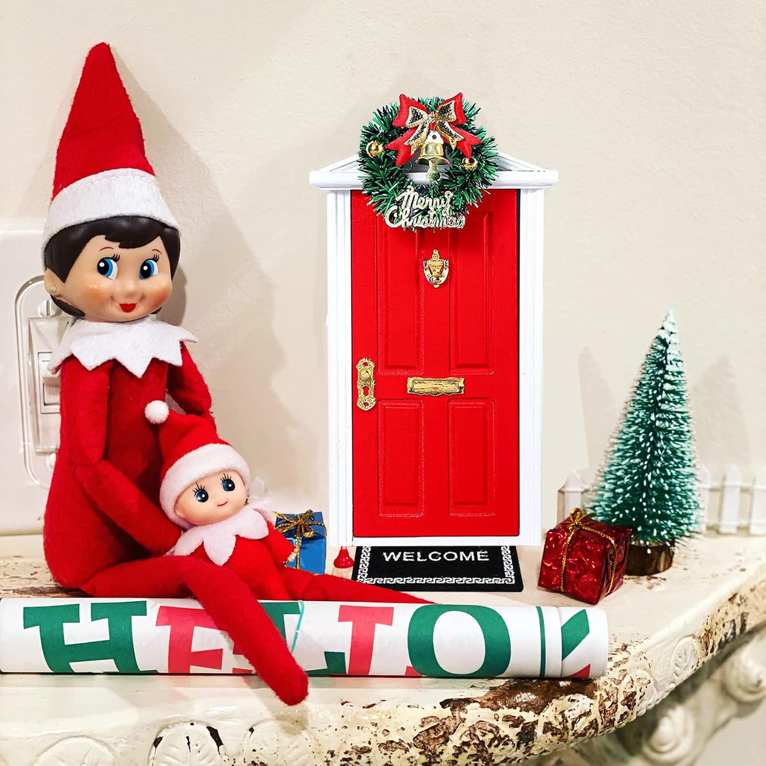 🔥CHRISTMAS ON SALE🔥20-Piece Christmas Elf Fairy Doors Decorations