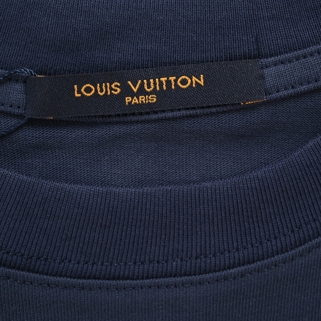 Louis Vuitton 23ss 1854 signature letter embroidered short sleeve