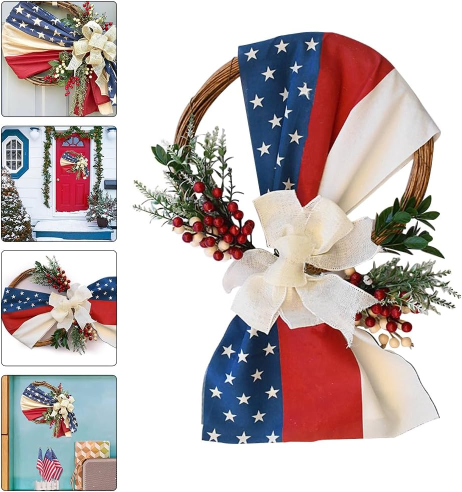 🔥[SAVE 50% OFF]--13.76in*19.6in 4Th Of July Patriotic Independence Day Wreath -BUY 2 FREE SHIPPING