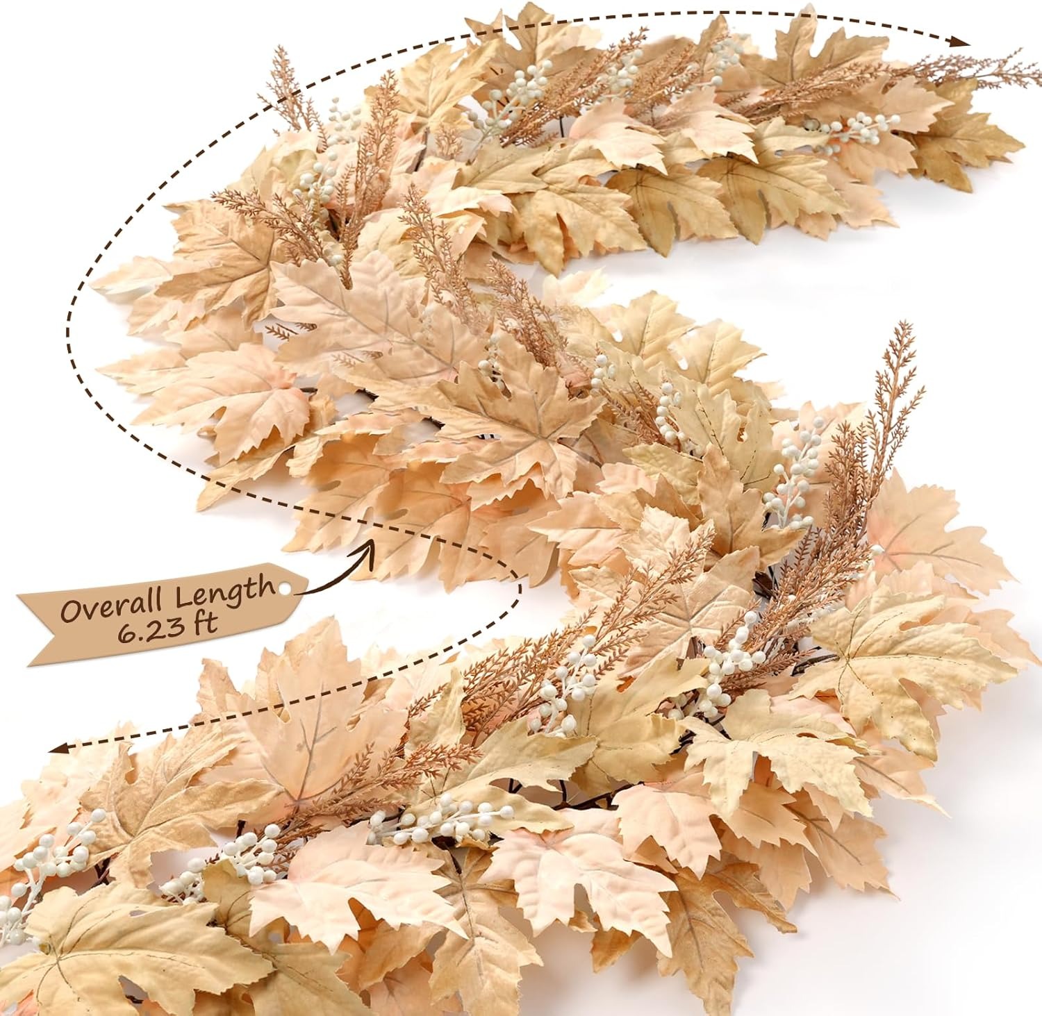 ✨Flash Sale✨6Ft Artificial Berry Cypress Leaves Garland