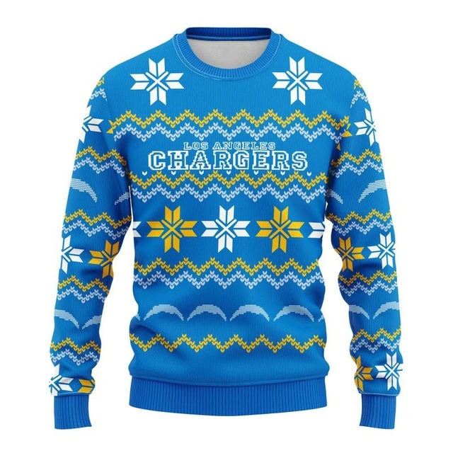 LOS ANGELES CHARGERS 3D CHRISTMAS HOODIE ABC03