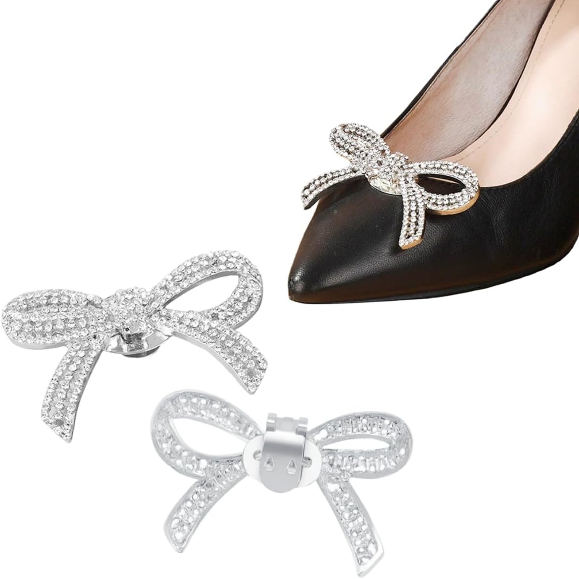 🎄CHRISTMAS ON SALE🔥1 Pair Elegant Sparkling Crystal Shoe Charms Decoration Accessories Detachable Shoe Buckles