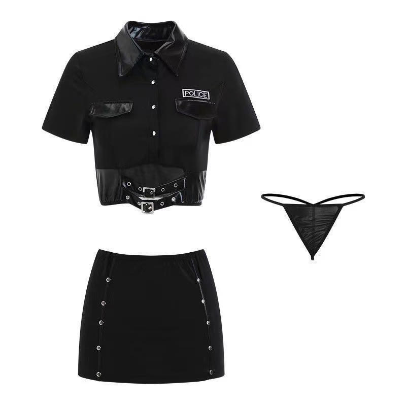 Cosplay Policewoman Uniform Lingerie Set