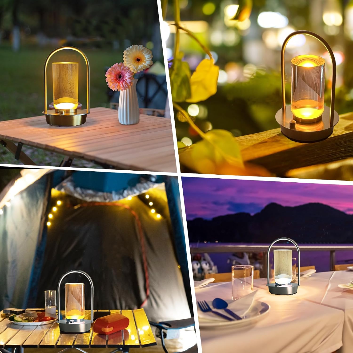 Modern LED Table Lamp with Arched Metal Frame