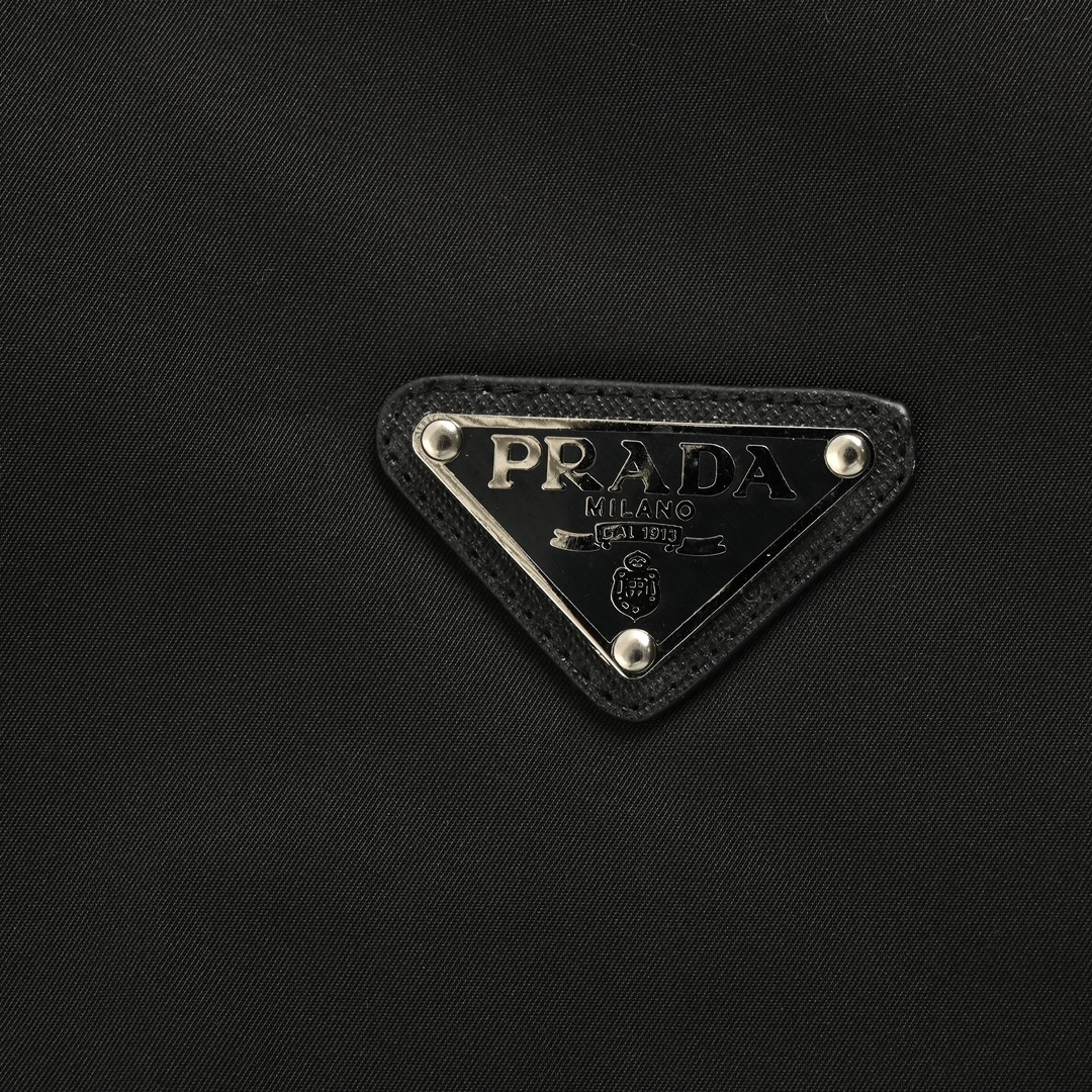 Prada 24Fw triangle logo thin cotton baseball jacket
