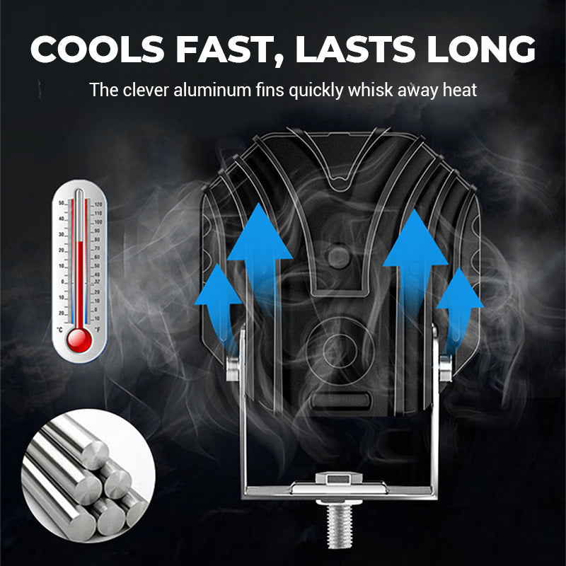 4-LED High-Brightness Motorcycle Spotlight