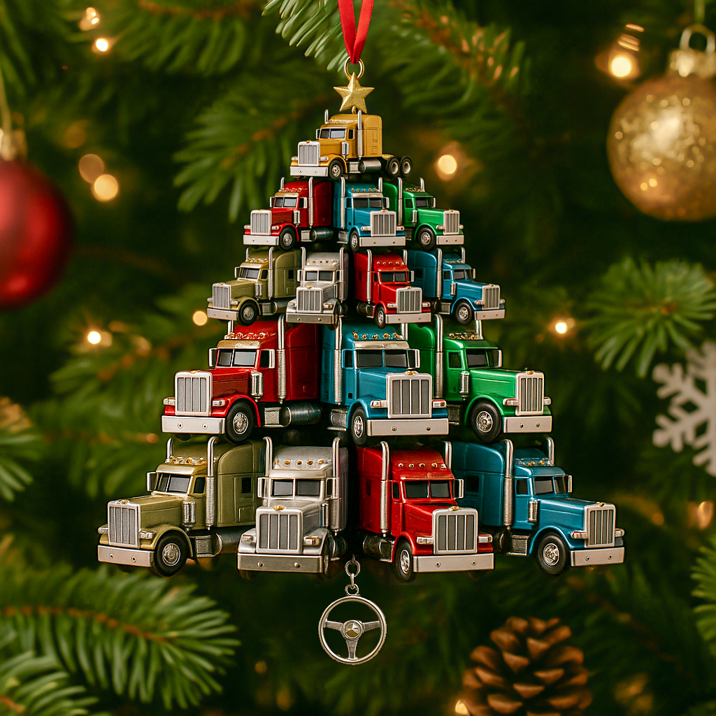 Heavy Truck Christmas Ornaments