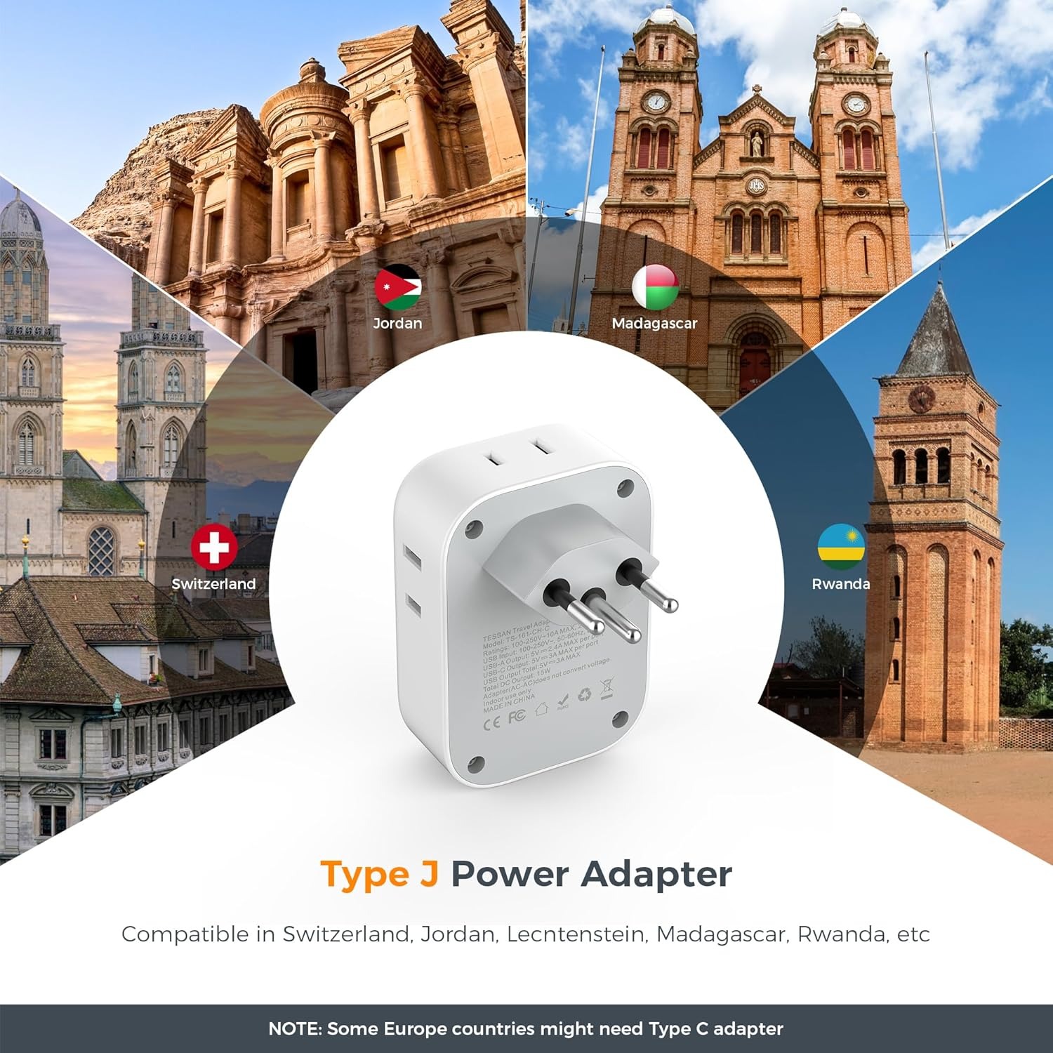 💥ON SALE💥International power adapters are applicable to Italy, Spain, France, Portugal, Iceland, and Germany.