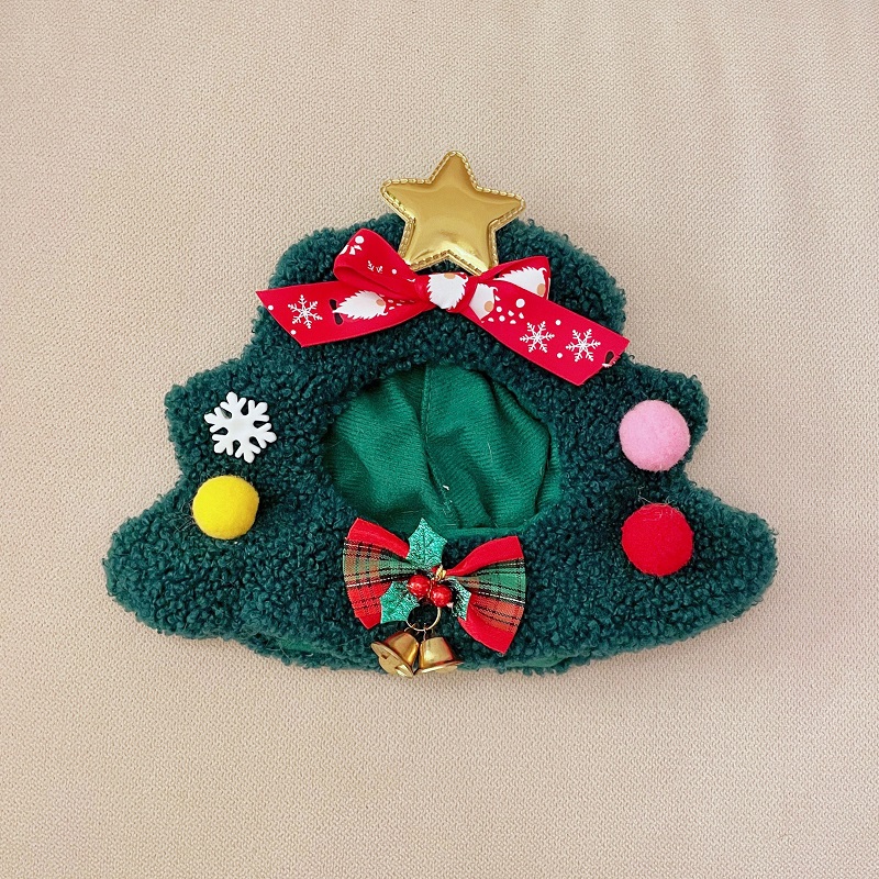 Handmade fleece Christmas Tree Costume Hat for Cat Dog
