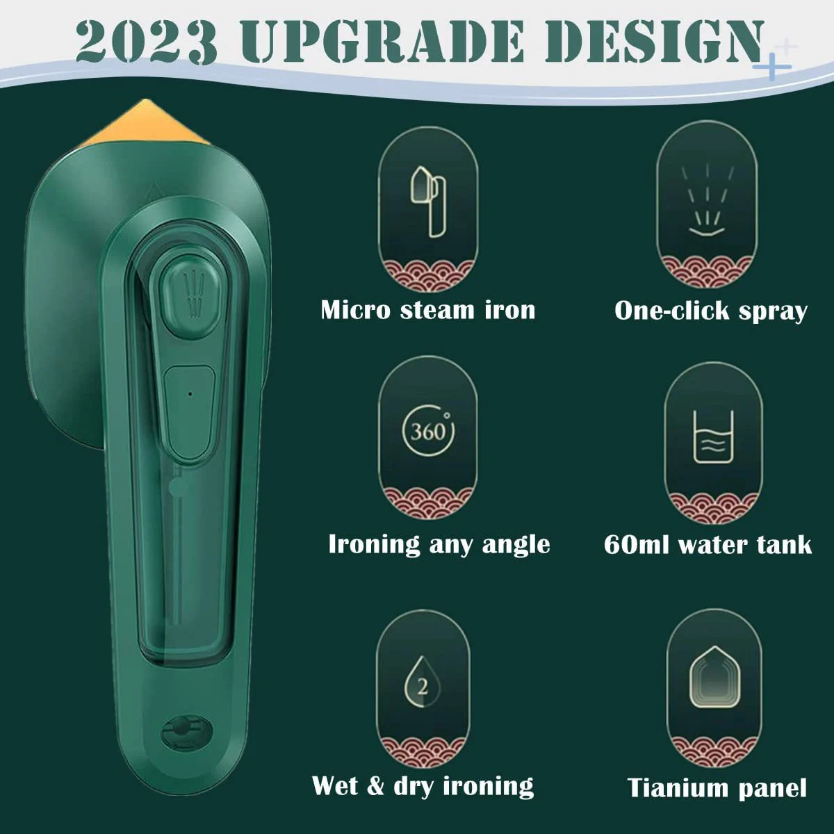 🔥Last Day Promotion-[SAVE 50% OFF]-2023 New Upgrated Professional Mini Portable Steam Iron Suitable for Family and Travel-BUY 2 GET 15% OFF & FREE SHIPPING