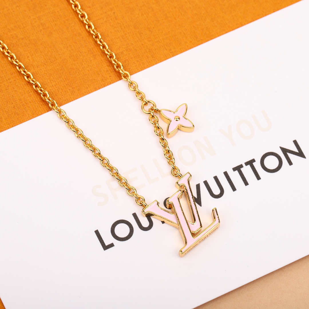 Louis Vuitton Pink Set Necklace