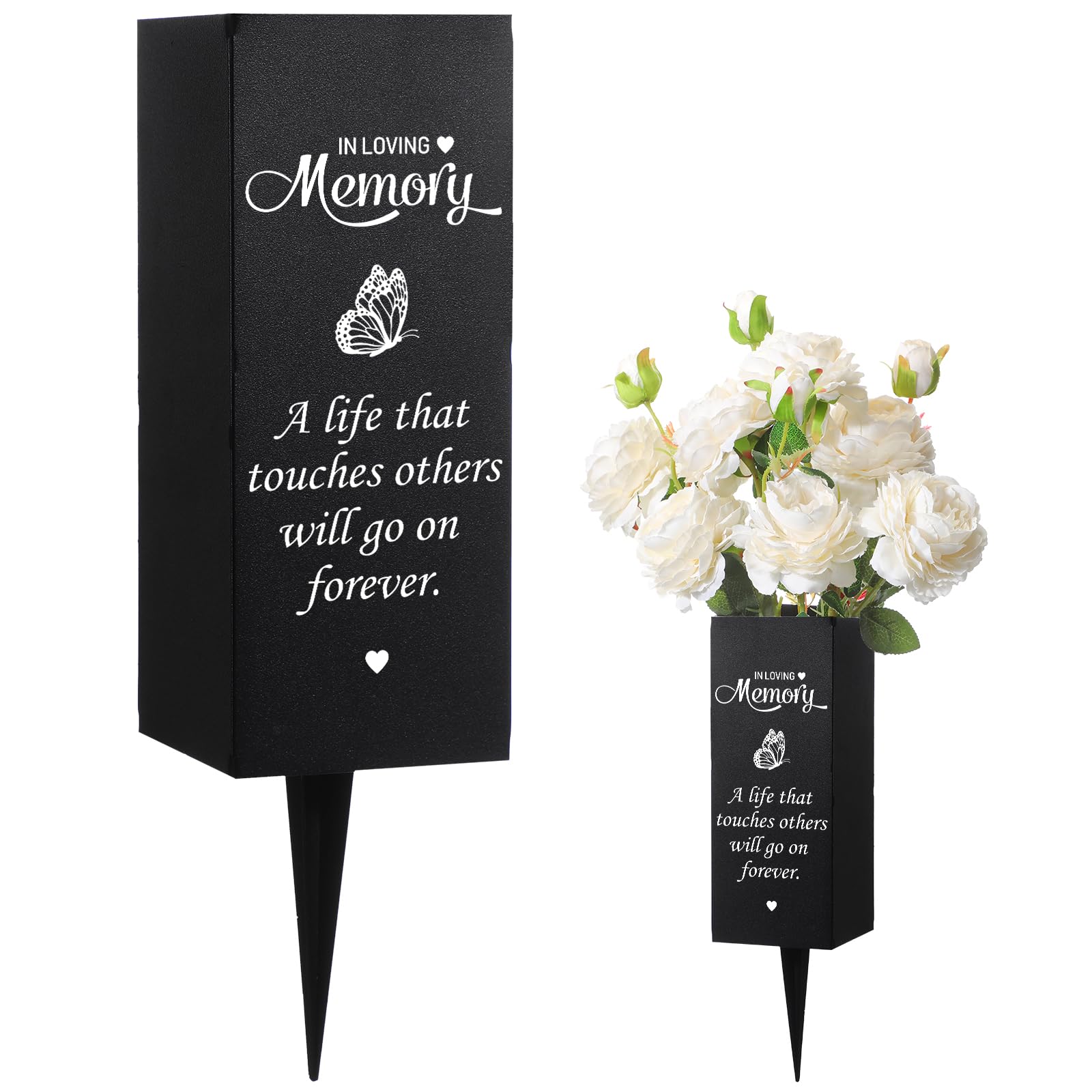 Paradise Metal Memorial Vase