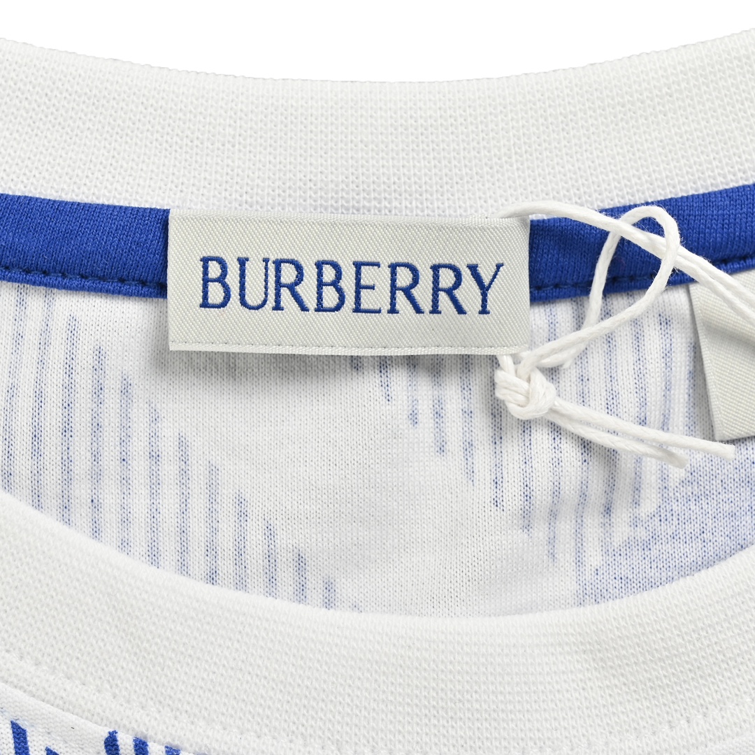 Burberry 24ss blue twill short sleeve