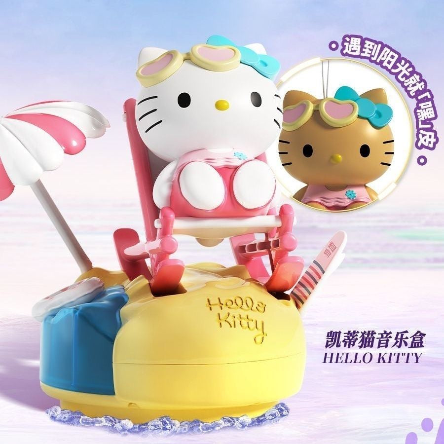 Hellokitty Sunlight Turns Tan Music Box Pizza Hut Co-branded Toys