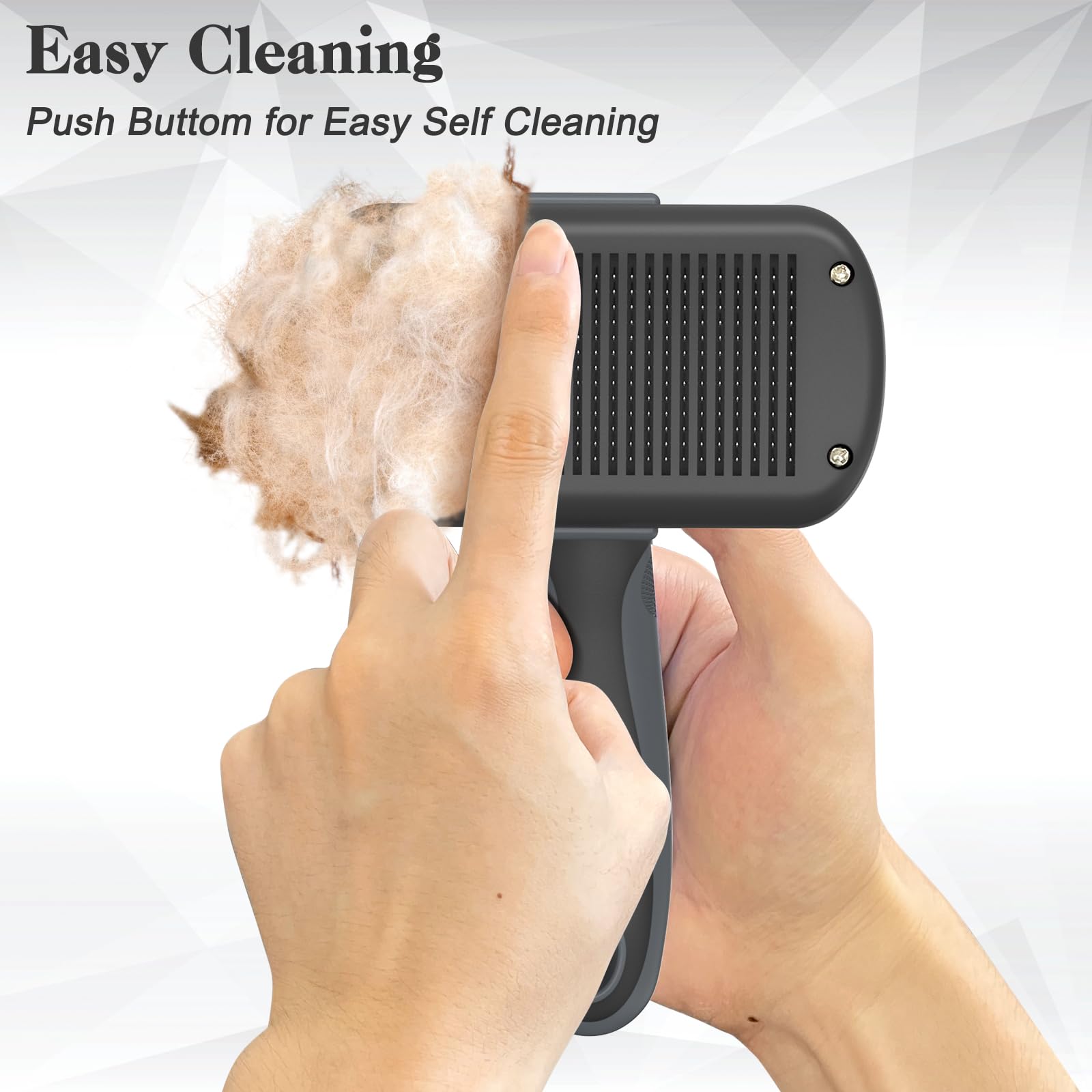 Self Cleaning Shedding Brush - Skin Friendly Grooming Tool for Dogs, Cats, and Puppies