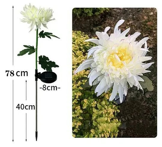 Spring Chrysanthemum Solar Garden Stake LED