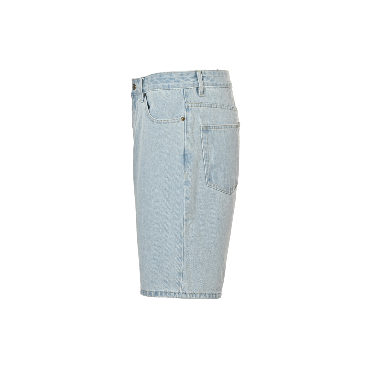 Gucci Double G print washed blue denim shorts