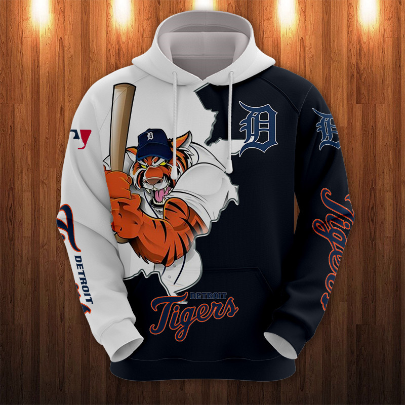 DETROIT TIGERS HOODIES 3D MASCOT DESIGN
