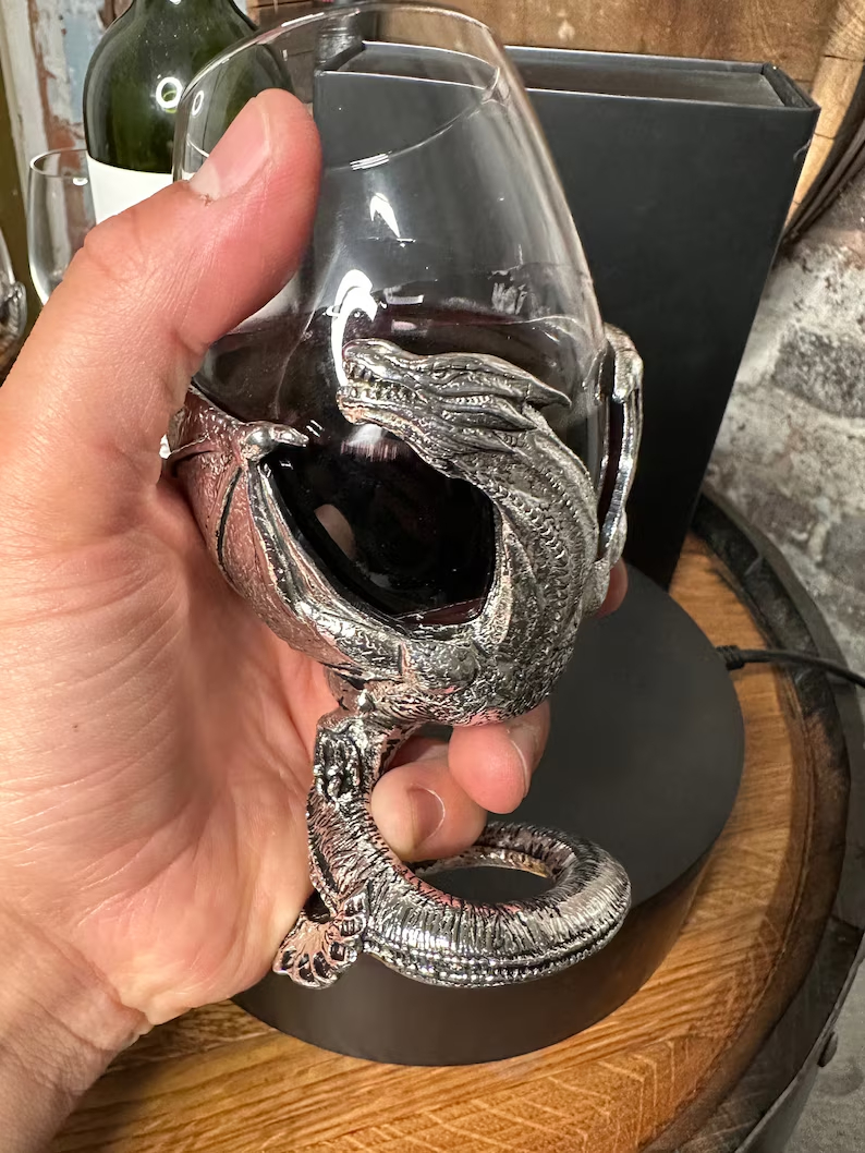 Awaken the Dragon – Handcrafted Pewter Dragon Wine Goblets