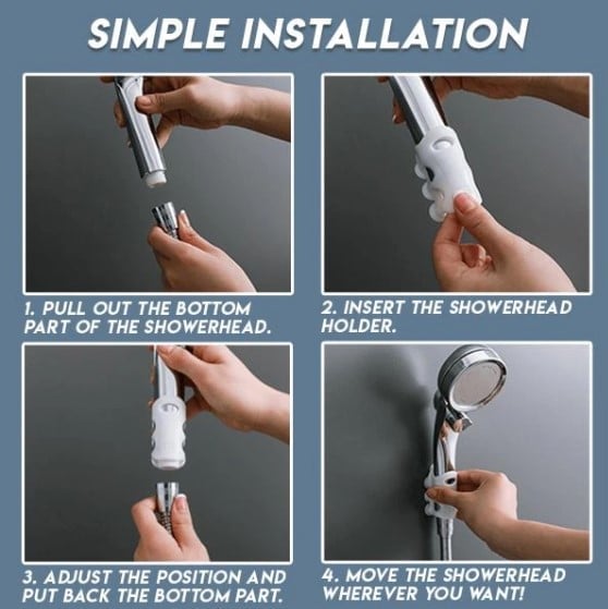 (🎄EARLY CHRISTMAS SALE-49% OFF)Hands-Free Showerhead Holder-BUY 3 GET 2 FREE