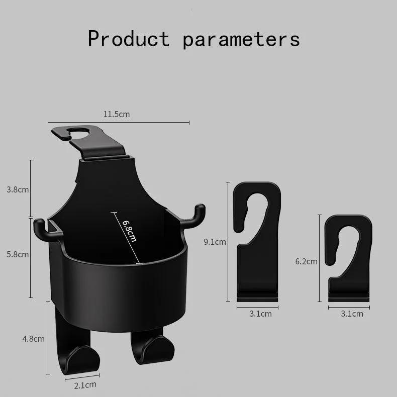 Car Accessories Rear Back Multifunctional Rear Small Hook Water Cup Holder