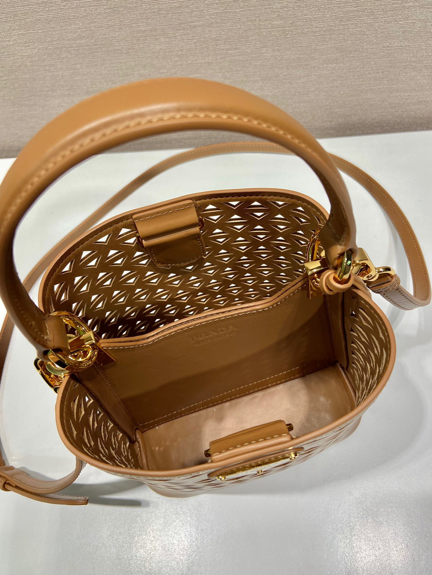 Prada hollow bucket bag 1BA217