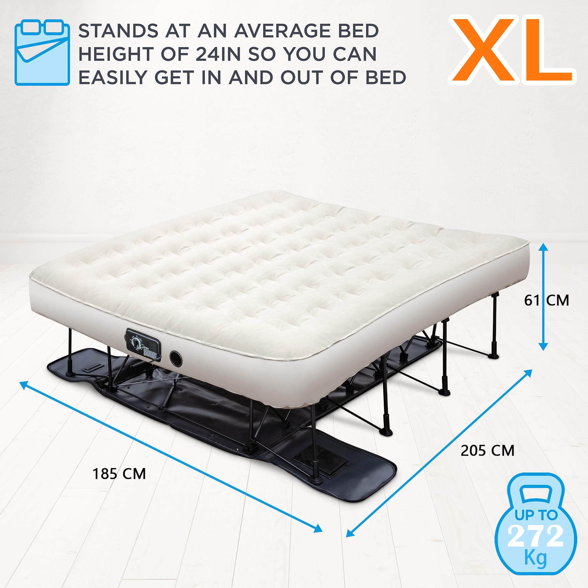 (Special discount) Portable and fast inflating Inflatable bed with supporte