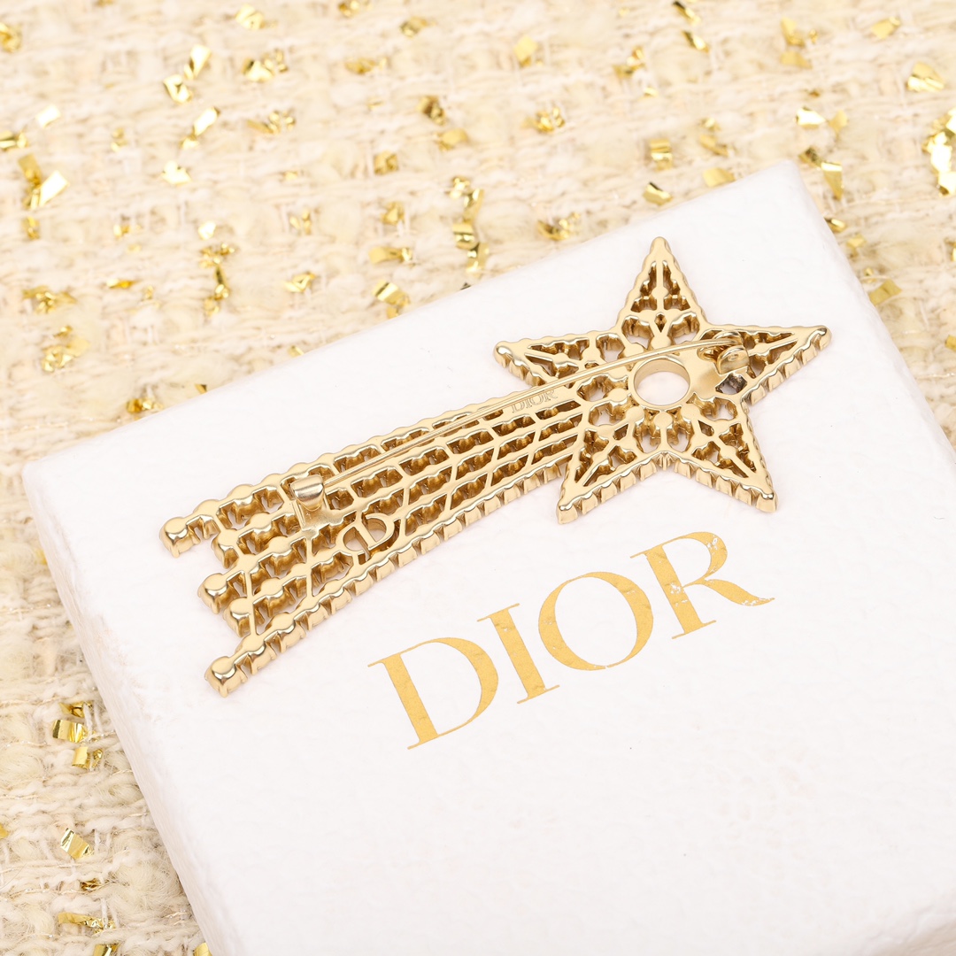 Dior Pentagram Brooch