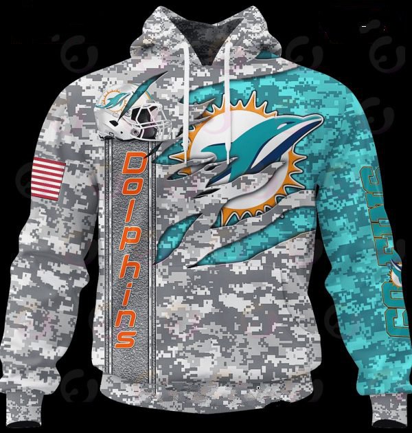 MIAMI DOLPHINS 3D HOODIE CAMO US
