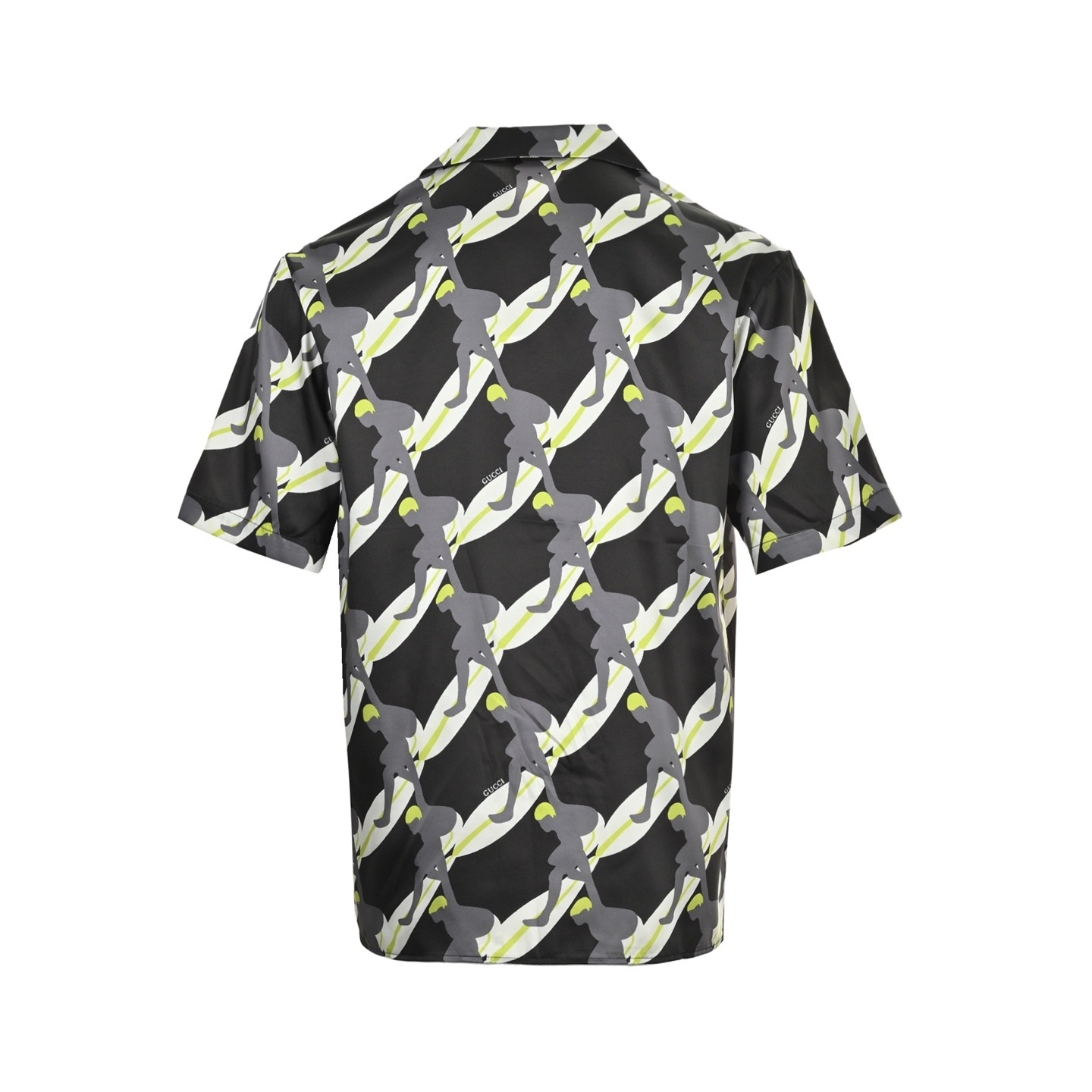 Gucci 25ss surf silk short-sleeved shirt