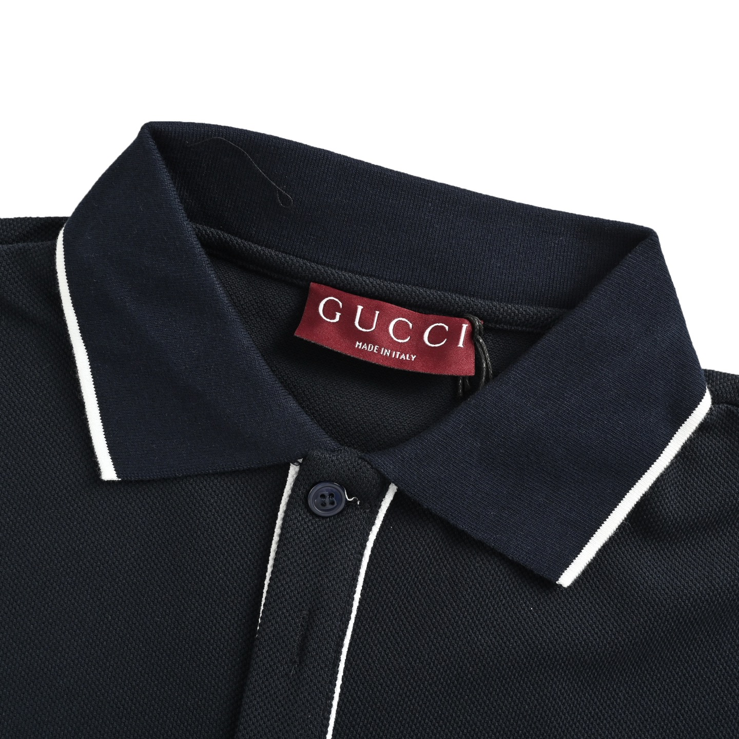 Gucci 25ss embroidered small logo Polo short sleeve