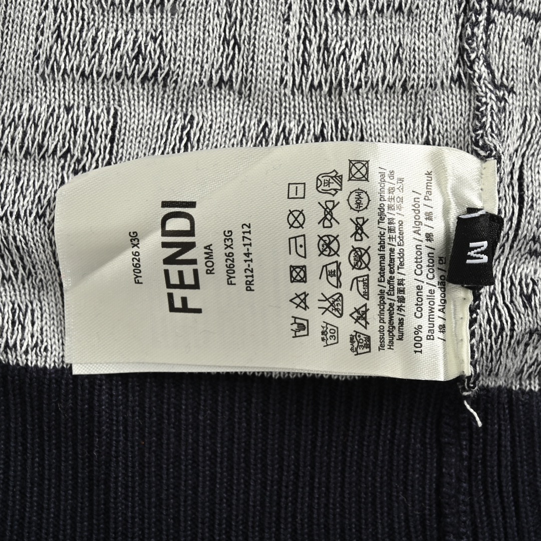 Fendi 24ss full print FF jacquard knitted Polo short sleeve