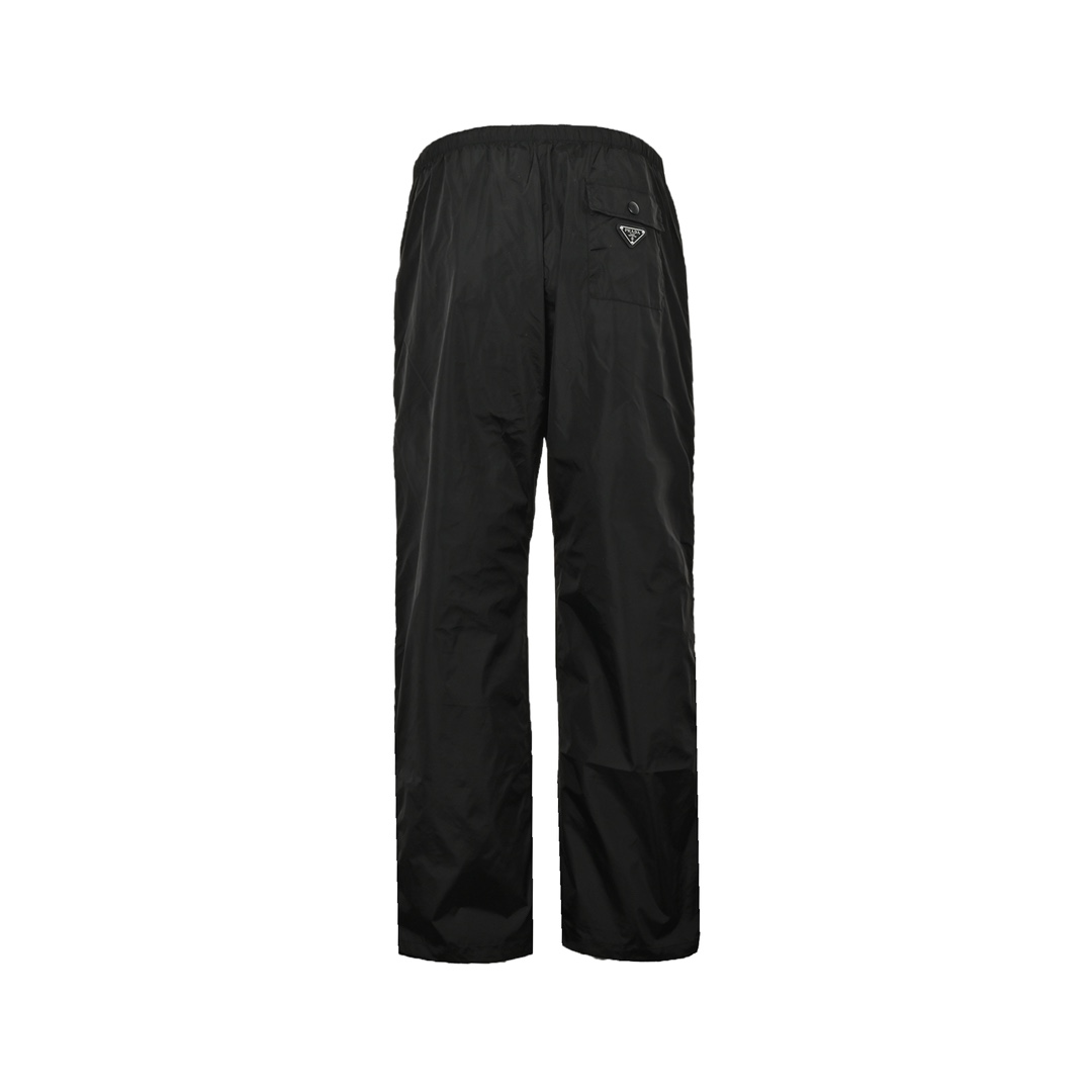 Prada 23ss Re-Nylon Metal Triangle Logo Functional Laminating Pants