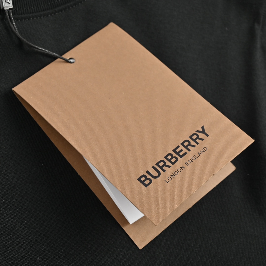 Burberry 24ss Warhorse Laminating Hole Splicing Patches Embroidered Short Sleeve