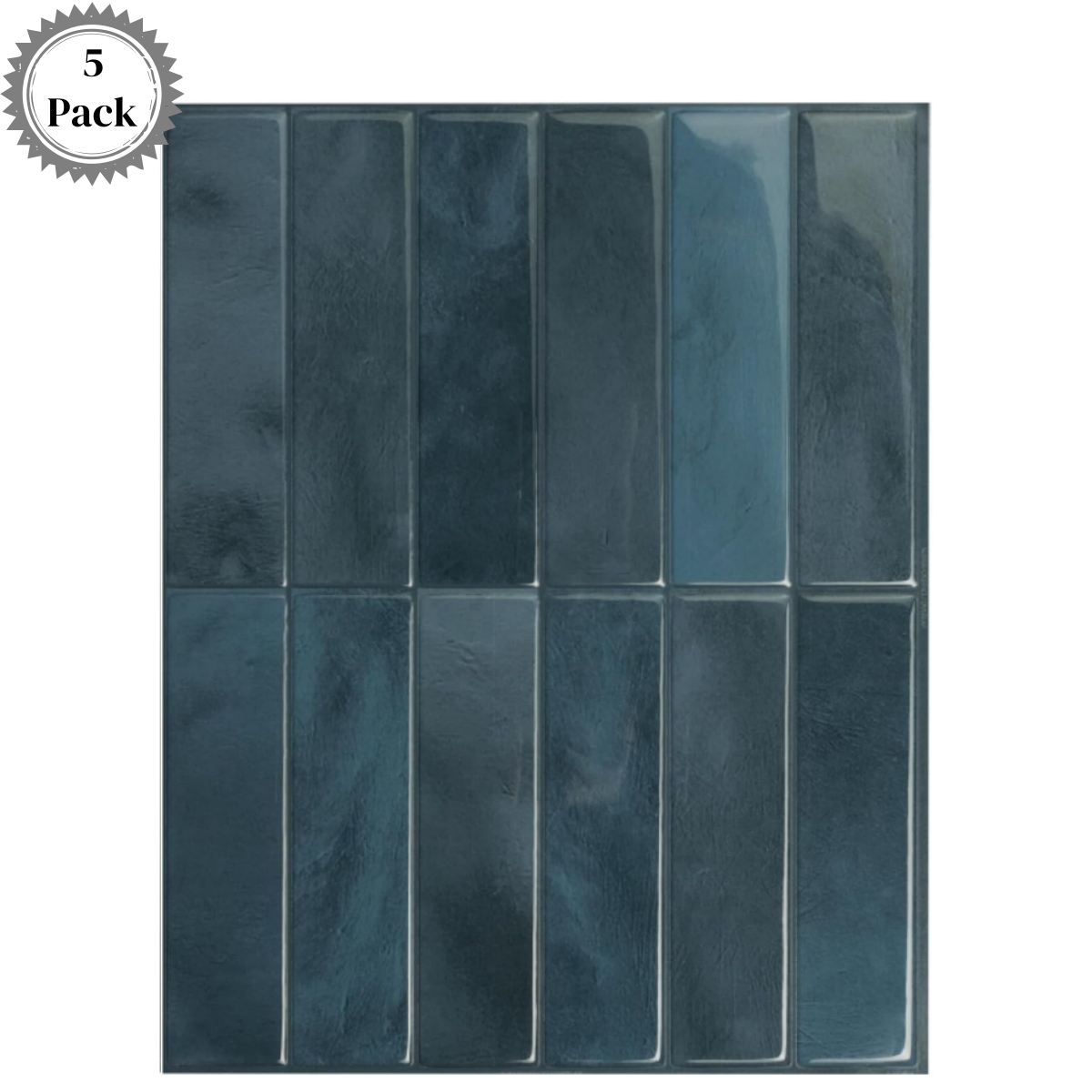 Set of 5 Pack 3D Adhesive Peel and Stick Tile Backsplash