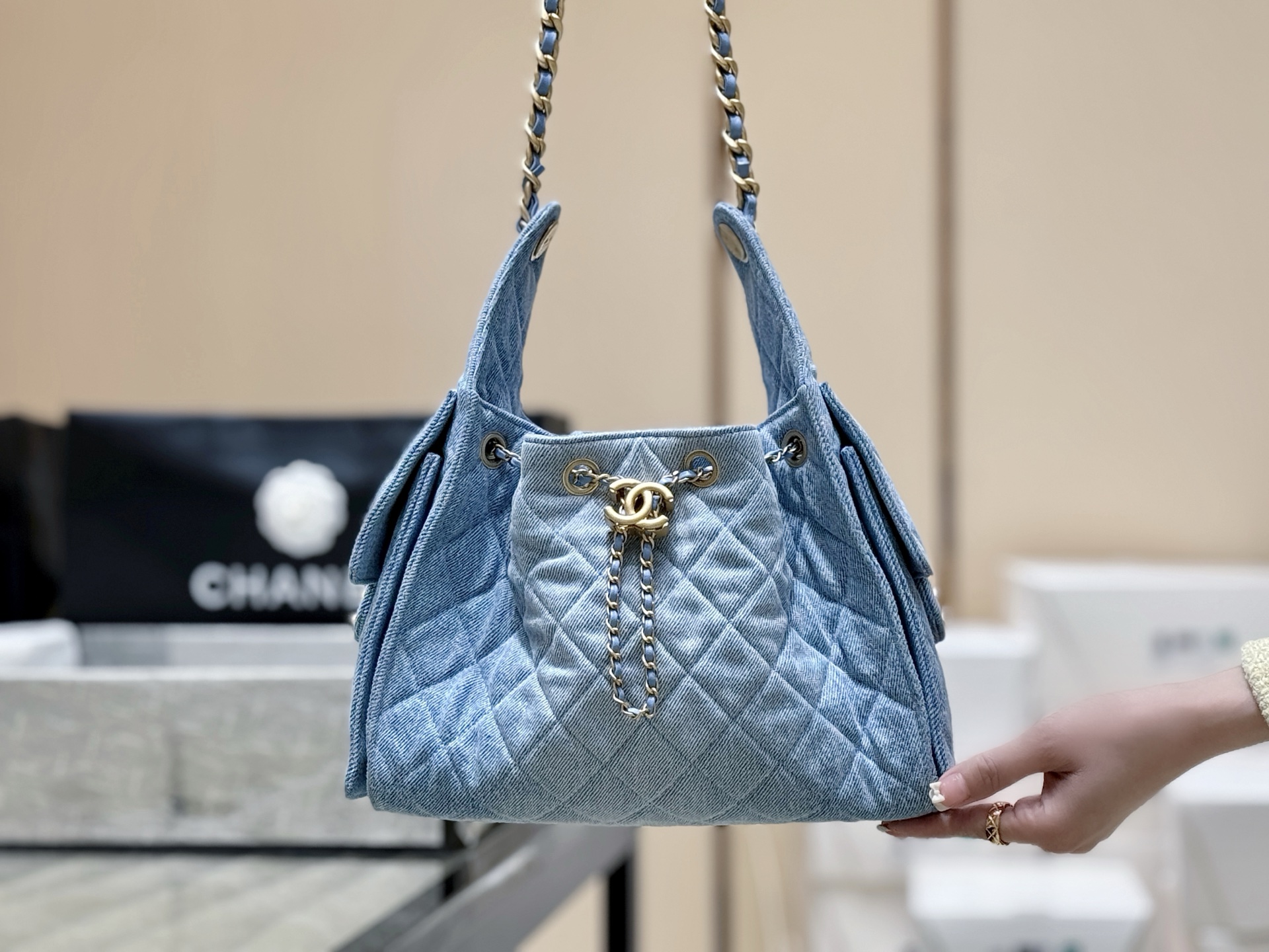 Chanel 25S Spring/Summer Collection Denim Handbag AS5293 00138
