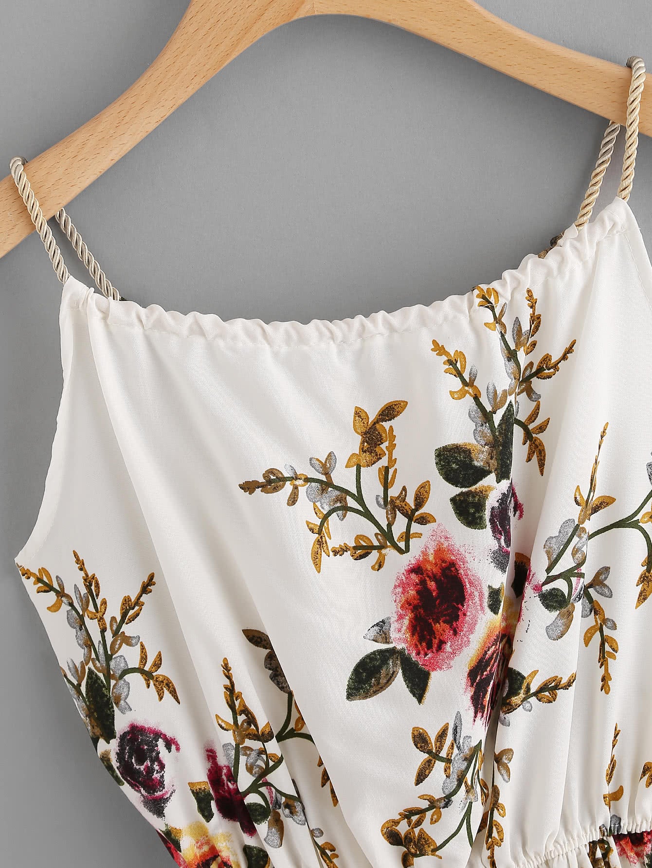 Floral Print Self Tie Cami Dress