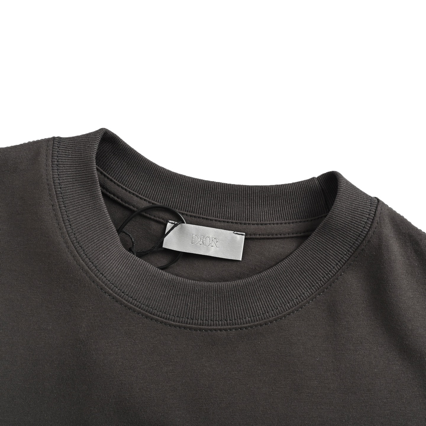 Dior 24ss embroidered flocked letter short sleeve